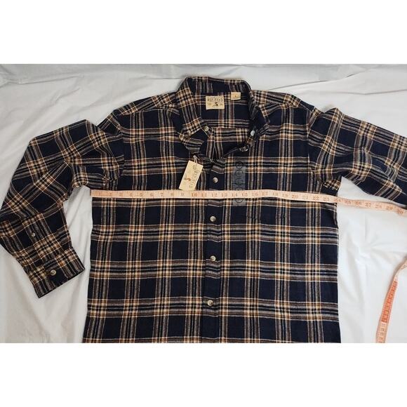 Red Head Shirt Men's Size L Navy Brown Flannel New With Tags - Picture 6 of 6